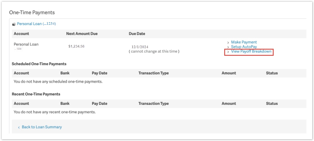 What Does Total Payoff Amount Mean